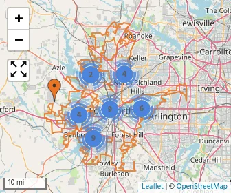 Area schools map